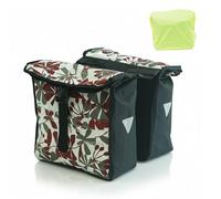 Vincita 12L Double Bike Pannier Bag Top Load Rear Rack Saddlebags (RED Leaf)