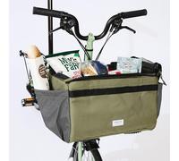 Vincita Caddy Pet Basket for Brompton Bike - Comfortable and Secure Carrier with Aluminum Frame, mesh Cover, Adjustable Strap, and Side Pockets. Compatible with Brompton Front Carrier Block. (Green)