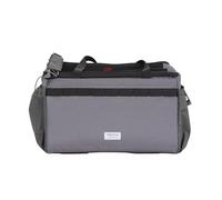 Vincita Caddy Pet Basket for Brompton Bike - Comfortable and Secure Carrier with Aluminum Frame, mesh Cover, Adjustable Strap, and Side Pockets. Compatible with Brompton Front Carrier Block. (Grey)