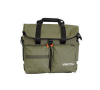Vincita Voyage Atlas Bag for Brompton Folding Bicycle - with Removable Front Carrier Frame for Brompton Folding Bicycle, Rain Cover and Should Straps. (Original Brompton Front Block, Green)