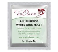 VinClasse All Purpose White Wine Yeast - 5 Gram Sachet