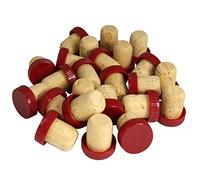 VinClasse Push Fit Wine Bottle Stoppers/Corks - Red - Pack of 24