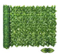 Vinclus Artificial Ivy Green Leaf Hedge Privacy Protection with Dense Foliage,Garden Fence Screening,Outdoor and Indoor Home Balcony Wall Decoration,Trellis Leaves Panel 1 X 3m(0.5 * 3m*2pcs)