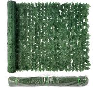 Vinclus Artificial Ivy Green Leaf Hedge Screen-1×3m-Upgrade to 1200 Denser Leaves-Supplied as a Continuous Roll-Privacy Fence Screening for Garden,Balcony,Wall Decoration,Indoor/Outdoor Use