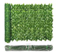 Vinclus Artificial Ivy Hedge Panel, Continuous Roll 1x3m with Dense Leaves for Maximum Privacy, Realistic Green Leaf Fence Screen for Garden, Balcony & Wall Decoration, Indoor Outdoor Use