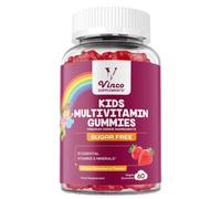 Vinco Kids Multivitamin Gummies for Children Ages 3+ | 60 Chewable Sugar Free Multivitamin for Kids Support Energy, Vision and Immune System with 13 Essential Vitamins and Minerals - 2 Months Supply