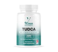 Vinco Tudca 1200mg - 60 Capsules - Tauroursodeoxycholic Acid - Advanced Liver Detox & Repair - Supports Healthy Bile Production, Improves Digestion & Strengthens Immune System - Made in UK