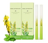 Vincofoo 2PC Mullein Diffuser Pen, Upgraded Herbal Diffuser Pen Infused with Mullein, Thyme, And Mint, Oral Air Freshening and Long-Lasting Flavored Air, Up to 600 Uses