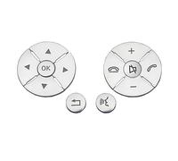 VINCTV Car Internal Button Decal Compatible With For C E S Class For W204 W212 W221 GLK X204 C200 C250 Car Interior Steering Wheel Button Switch Trim Cover Sticker(B)