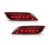VINCTV Rear Bumper Light Reflector Compatible With Subaru For Impreza 2008-2024 For XV For Crosstrek 2013-2024 Car Bumper Reflector Lights Tail Light Dynamic Turn Signal(Grey,B)