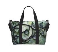 vine curl Printed Tote Travel Bag With Adjustable Shoulder Strap Suitable For Travel And Sports