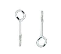 Vine Eye Screw in 100mm Heavy Duty Zinc Plated Stainless Steel Screw in Vine Eye Self Tapping Eyelet Screws for Indoor & Outdoor Use Pack of 50