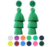 Vine Gems Earrings for Women, Tassel Earrings for Women, One size, Emerald, No Gemstone