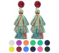 Vine Gems Earrings for Women, Tassel Earrings for Women, One size, Some possible materials for the earrings could be lightweight metals or metal alloys with an oxidized finish, such as stainless steel