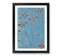 Vine Illustration by Watanabe Seitei Framed Print | A2 Black Framed Wall Art | Ready to Hang | Modern Nature Picture | Living Room Bedroom Lounge Office