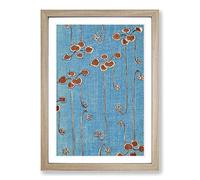 Vine Illustration by Watanabe Seitei Framed Print | A2 Oak Framed Wall Art | Ready to Hang | Modern Nature Picture | Living Room Bedroom Lounge Office