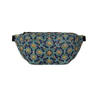 Vine Pattern Running Waist Pack-No-Bounce Phone Holder for Gym, Waterproof Crossbody Bum Bag with Adjustable Strap