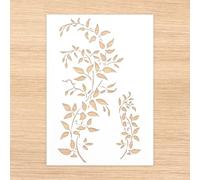 Vine Stencils for Painting, 11.65x8.26in/29.6x21cm Reusable Leaf Paint Stencils for Walls Large Wall Stencil for Crafts DIY Furniture Drawing Card Making Pattern Decorative