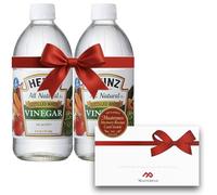 Vinegar Reserve Gift Set by Masterpax - All-Natural Distilled White Vinegar 5% Acidity, 16 fl oz (2-Pack) with Exclusive Recipe Card - Shrink Wrapped & Gift Ready