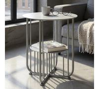 vineland metal end table in grey