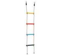 vineland rattan kids rope ladder with 4 rungs in multicolour