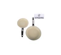 Viners 2-Piece Ceramic Interior Frying Pan Set, Black