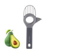 Viners 3-in-1 Avocado Slicer, Cutter & Pitter Tool | Multi-Function Avocado Gadget for Cutting, De-Stoning & Scooping | Two-Tone Grey Kitchen Utensil, Dishwasher Safe | Durable Viners Kitchenware