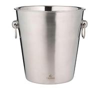 Viners 4L Champagne Bucket | Stainless Steel with Brushed Silver Finish | Double Ring Handles | Hand Wash Only