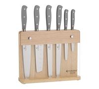 Viners Assure Elite 7 PCE Knife Block Set | Keeps kitchen prep areas organised and safe with a secure block that protects blades when not in use.