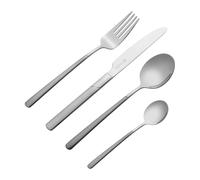 Viners Atlanta 16 Piece Cutlery Set Stainless Steel, Brushed Satin Finish Includes Knives, Forks, Spoons Rust-Resistant, Dishwasher Safe Ideal for