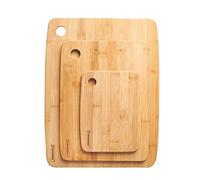 Viners Bamboo Chopping Board Set | 3 Pieces - 20cm, 25cm, 30cm | Natural Slimline Cutting Boards | for Meat, Vegetables, Bread & Food Prep