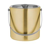 Viners Barware Double Wall Steel Gold Ice Bucket 1.5L