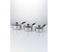 Viners Everyday 3 Piece Stainless Steel Pan Set Clear