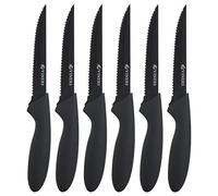 Viners Everyday Set Of 6 Steak Knives in Black, Steel | Charlies