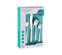 Viners Everyday Glisten 16 Piece 18/0 Silver Stainless Steel Cutlery Set (Packaging May Vary)