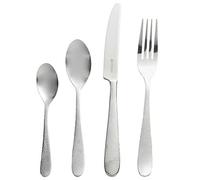Viners Glamour 16 Piece Cutlery Set |18/0 Stainless Steel | Hammered Texture with Mirror Polish |Serves 4 | Dishwasher Safe