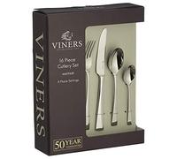 Viners Mayfair Cutlery Set - Elegant Mirror Polished Flatware Gift Box with 50 Year Guarantee - 18/10 Stainless Steel, 16-Piece