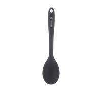 Viners Silicone Solid Spoon | Heat-Resistant Non-Stick Cooking Spoon for Stirring, Mixing & Serving | Safe for Non-Stick Cookware | Light Grey Kitchen Utensil | Dishwasher Safe with Hanging Hook
