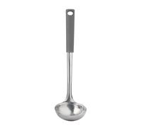 Viners Soft Grip Ladle | Stainless Steel Soup & Stew Serving Ladle with Soft-Touch Handle, Hanging Loop & Dishwasher Safe Design | Grey & Silver Kitchen Utensil