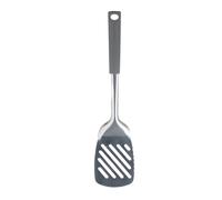 Viners Soft Grip Slotted Turner | Stainless Steel Kitchen Utensil with Soft-Touch Handle, Hanging Loop & Dishwasher Safe Design | Grey & Silver Cooking Turner