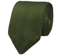 Vinesen Men's Knitted Tie Vintage Casual Formal Designer Skinny Necktie Pointed Bottom, Dark Olive Green, One size
