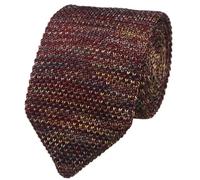 Vinesen Men's Knitted Tie Vintage Casual Formal Designer Skinny Necktie Pointed Bottom, Red Tweed, One size