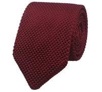 Vinesen Men's Knitted Tie Vintage Casual Formal Designer Skinny Necktie Pointed Bottom, Wine Red, One size