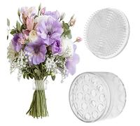 VINEST 2PCS Flower Arranging Accessories, with Flower Frog, Spiral Floral Grid for Vase, Reusable Vase Buddy in Plastic for DIY Wedding Home Decor Flower Arrangement (Transparent Color）