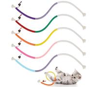 VINEST 5Pcs Catnip Toys for Cats Teaser Bite Rope, 70cm Kitten Toys Bite Rope for Stress Release, Teething Cat Chew Toy with Gall Fruit, Kitten Teething Toys for Cat Teeth Cleaning