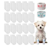 VINEST Disposable Dog Shoes, 40Pcs Dog Socks Paws Stop Licking for Pets 17-23kg, 2 Self Adhesive Bandages for Injured Paws Waterproof Dirty Protection for Outdoor Walking (S)