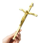 VINETEN Crucifix Wall Cross | Metal Slender Catholic Crosses | Cross Wall Décor for Your Home - 8 Inch