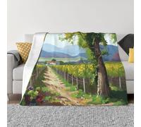 Vineyard Blankets for Couch Soft Fleece Throw Blanket Luxury Flannel Lap Blanket Gifts Lightweight Air Conditioning Blankets Fuzzy Cozy Throws for All Seasons