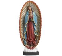 Vineyard Carvings Our Lady of Guadalupe Statue - 13.5 Inches Virgin Mary Statue Blessed Mother Virgen de Guadalupe Religious Figuines, Hand Painted Mother Mary Sculpture Catholic Gifts