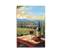 Vineyard Scene Watercolor PaintingClassic Aesthetic Poster Decorative Painting Canvas Wall Art Living Room Poster Bedroom PaintingUnframe-style 24x36inch(60x90cm)
